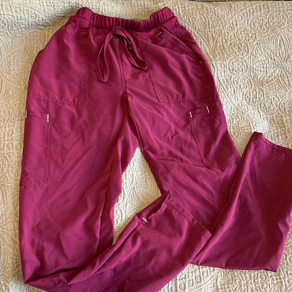 Maroon scrub pants